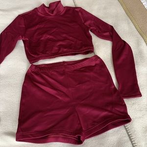 Main Street Dance Wear Shorts, Top and Scarf Set